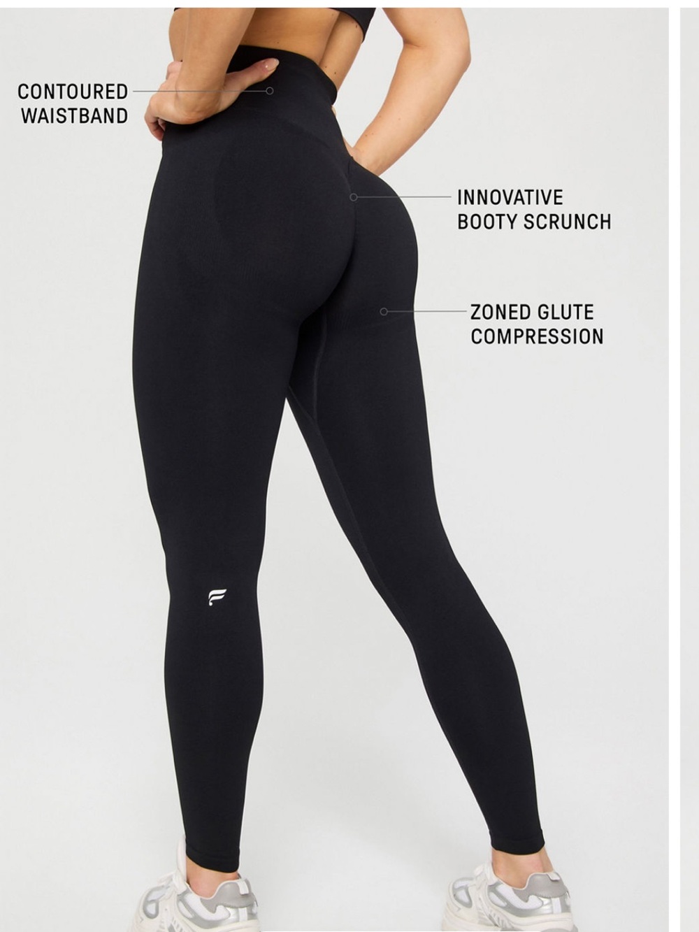 Fabletics Seamless Scrunch High-Waisted Legging Medium Black NWT